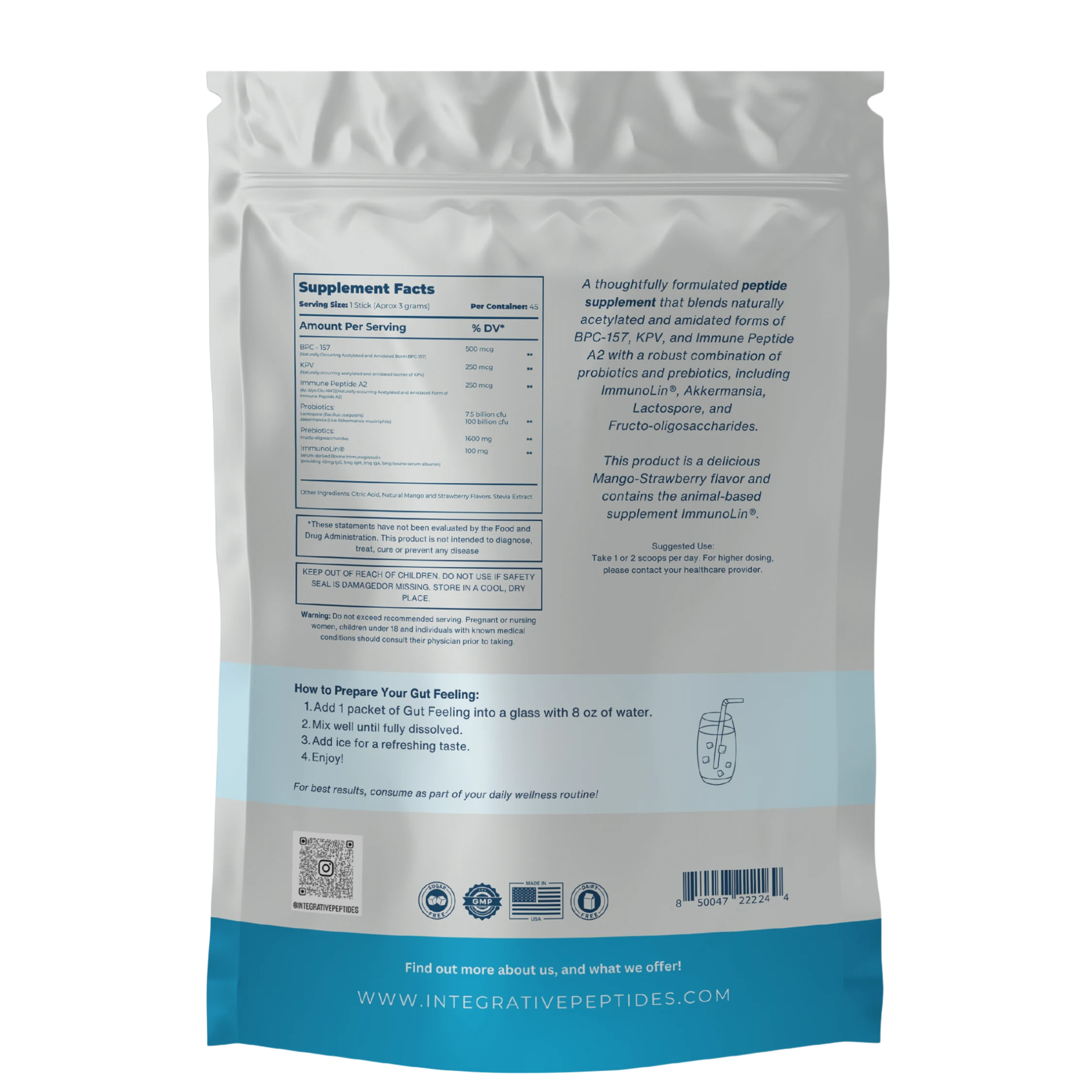 Gut Feeling Travel Sachets - Mango Strawberry - Image 3